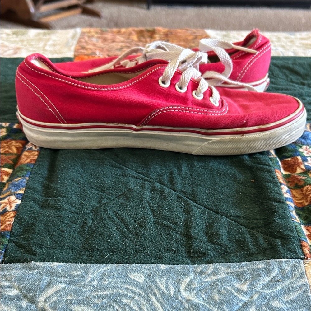 Vans Pink Low-Top Canvas Sneakers - Picture 6 of 7